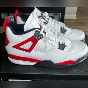 Jordan White and Red Sneakers